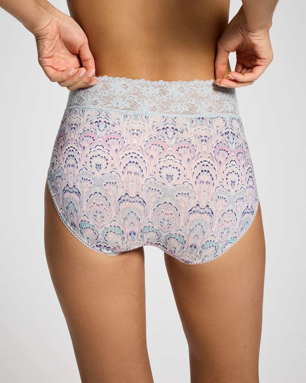 Floral Lace Waist Brief Panty