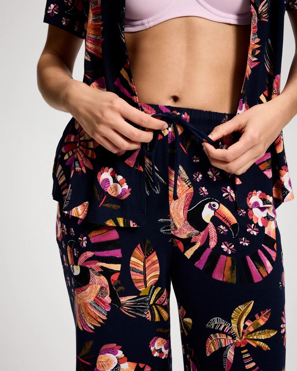 Relaxed Crop Pajama Pants click to view larger image.