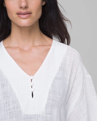 Paxi Isle Cotton Gauze Tunic Coverup