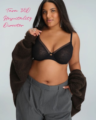 Soma Unlined Perfect Coverage Bra with Stretch Lace