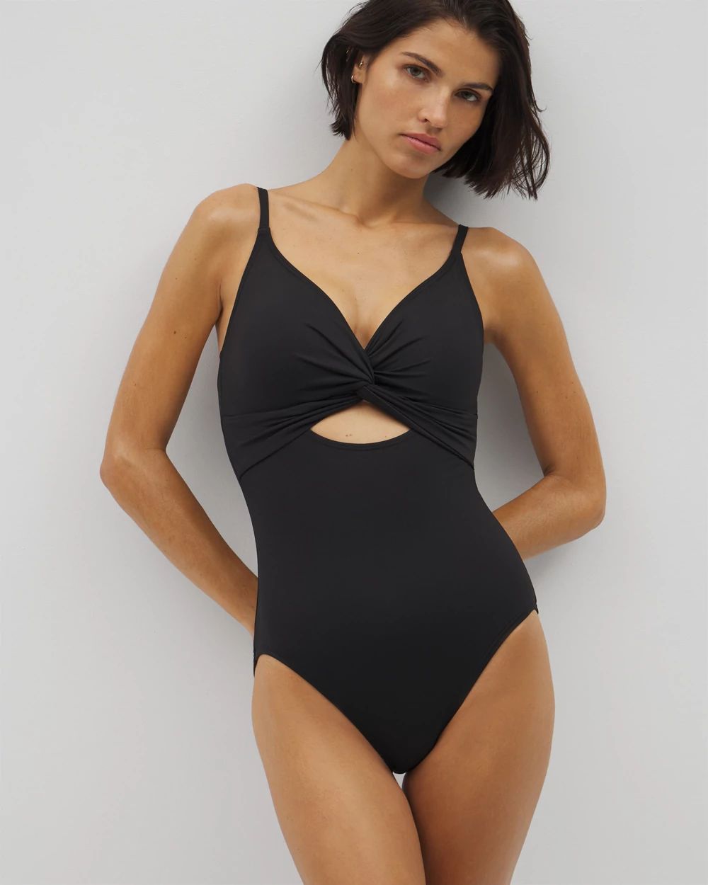 Soma Swim Twist-Front Keyhole One-Piece