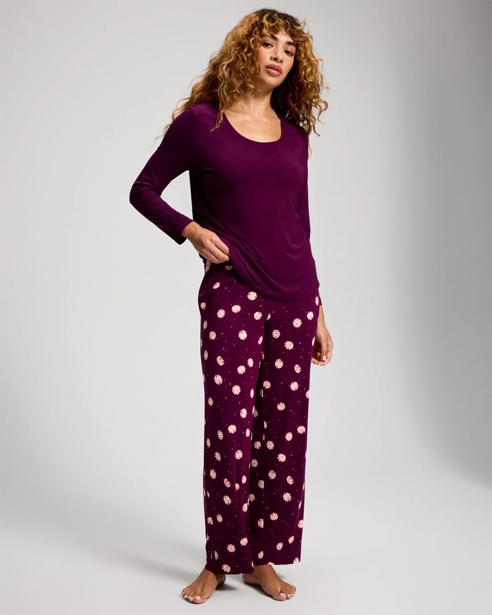 Cool Nights Packaged Long-Sleeve Pant Pajama Set