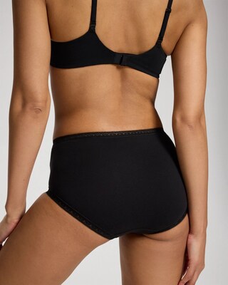 Cotton Brief Panty with Lace Trim click to view larger image.