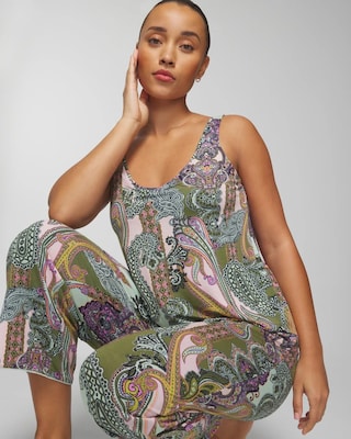 Pajama Tank With Piping