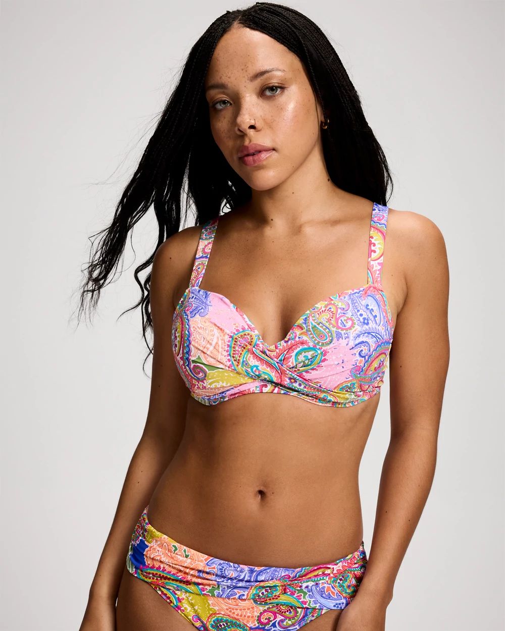 Bleu Rod Beattie La Vida Bohemia Draped Bikini Swim Top