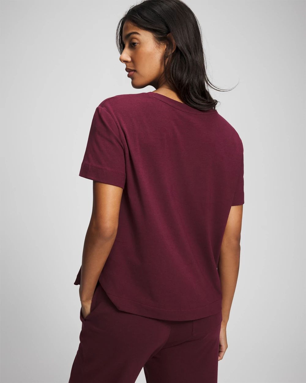 Most Loved Cotton Short-Sleeve Pocket Pajama Tee