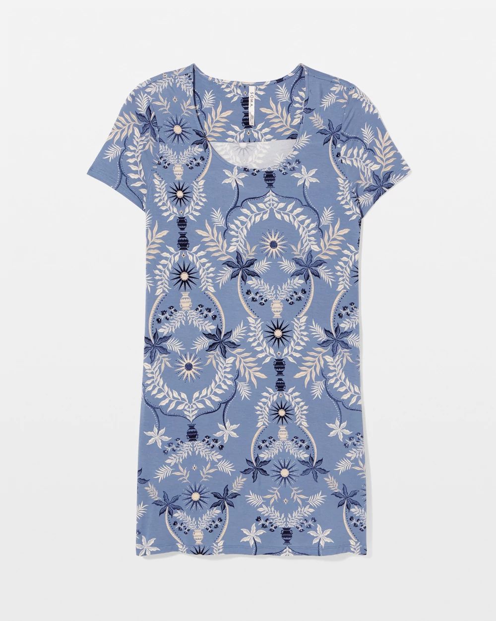 Short Sleeve Scoop Neck Sleepshirt click to view larger image.