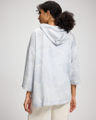 Chambray Oversized Zip-Up Jacket click to view larger image.