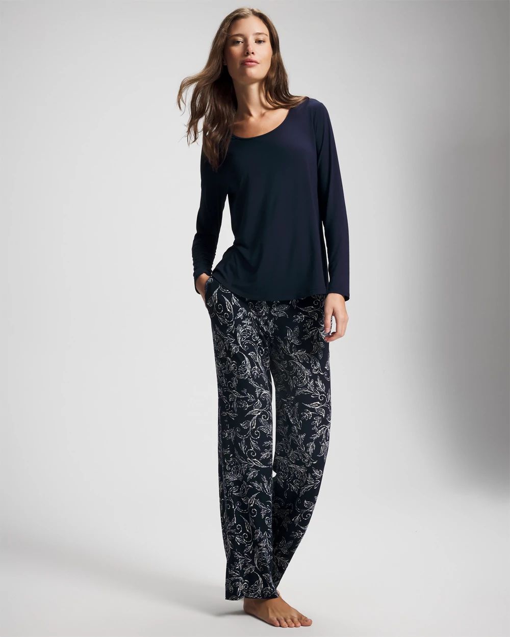 Cool Nights Packaged Long-Sleeve Pant Pajama Set