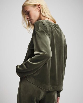 Velour Crewneck Sweatshirt click to view larger image.