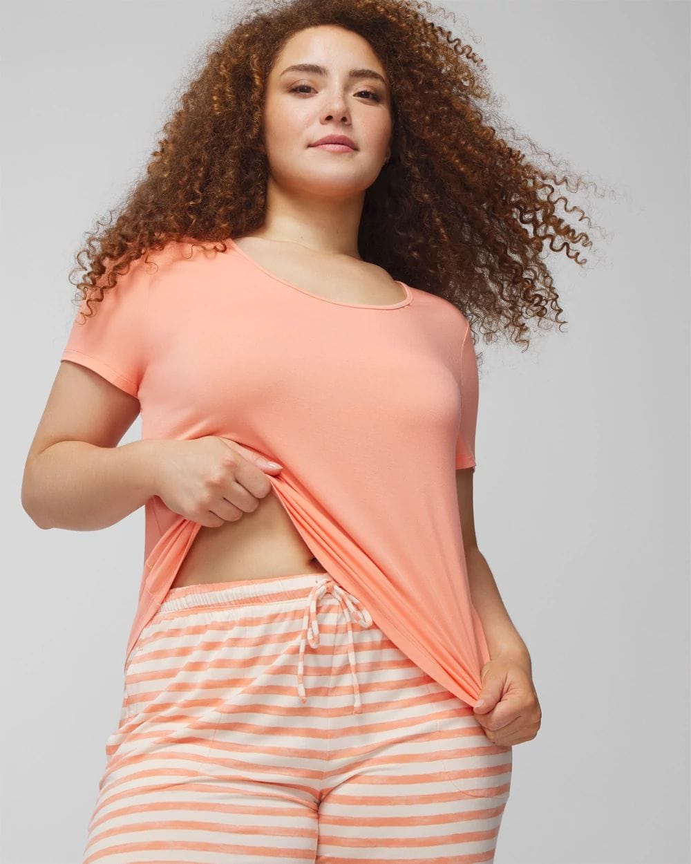 Short-Sleeve + Cropped Pants Pajama Set