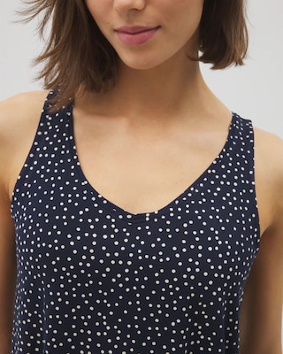 Printed V-Neck Pajama Tank click to view larger image.