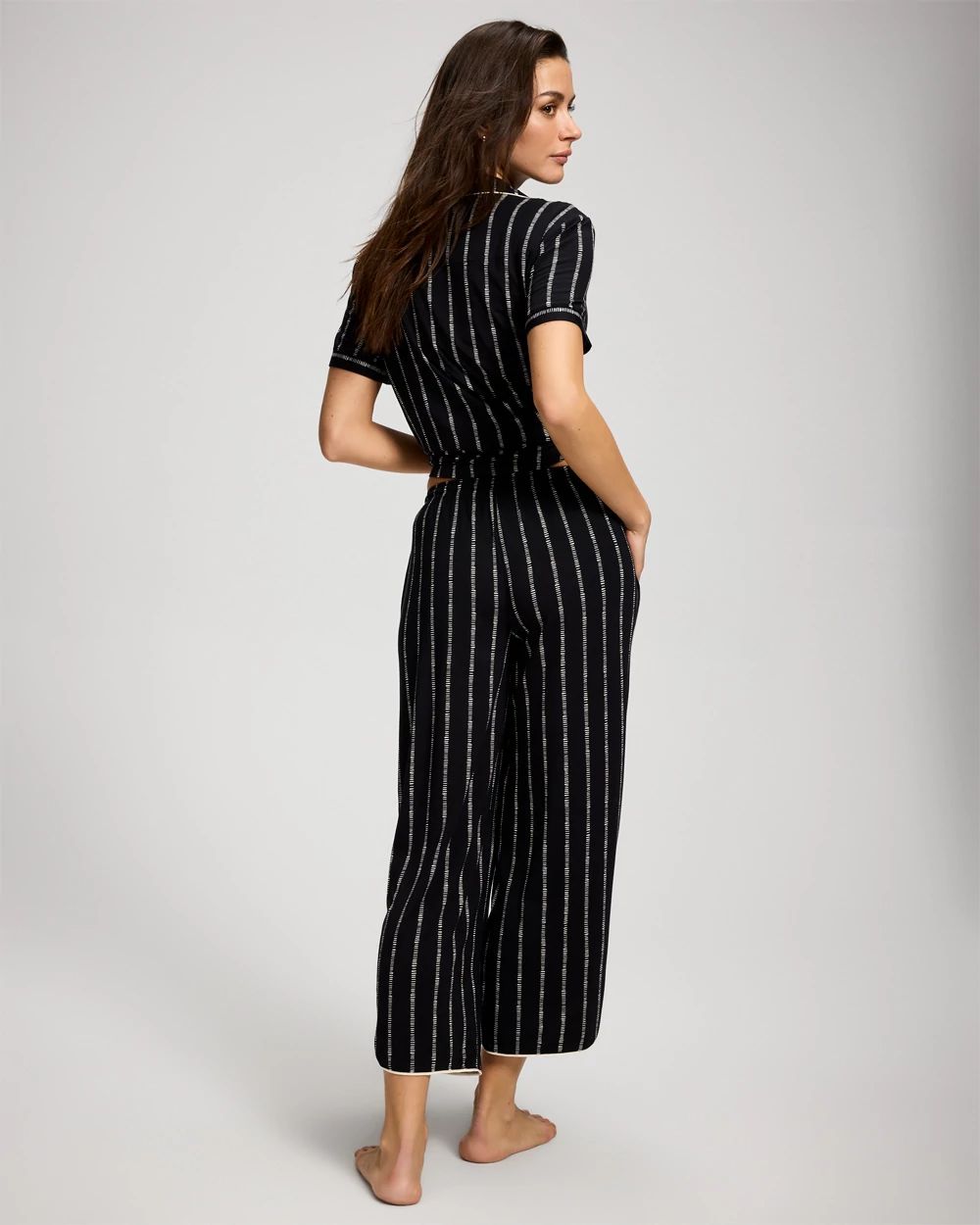 Cool Nights Piped Crop Pajama Pants