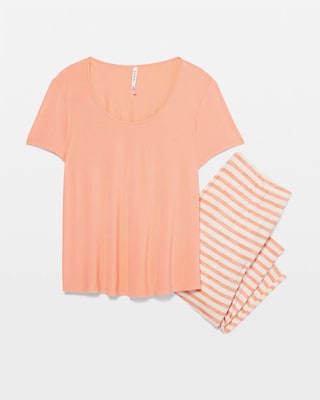 Short-Sleeve + Cropped Pants Pajama Set