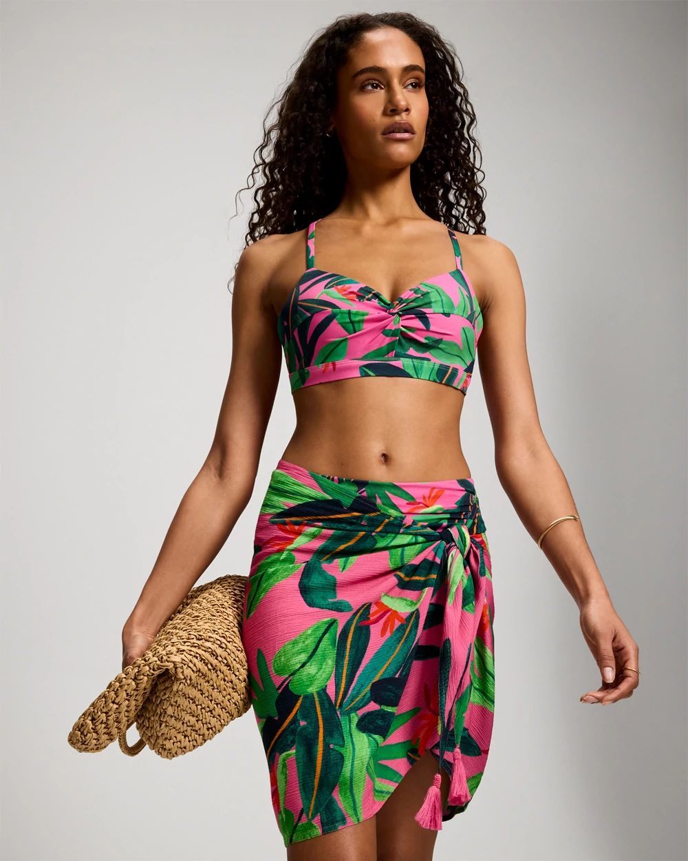 Rayon Crepe Pareo Sarong Cover Up Wrap click to view larger image.