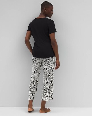 Short-Sleeve + Cropped Pants Pajama Set click to view larger image.