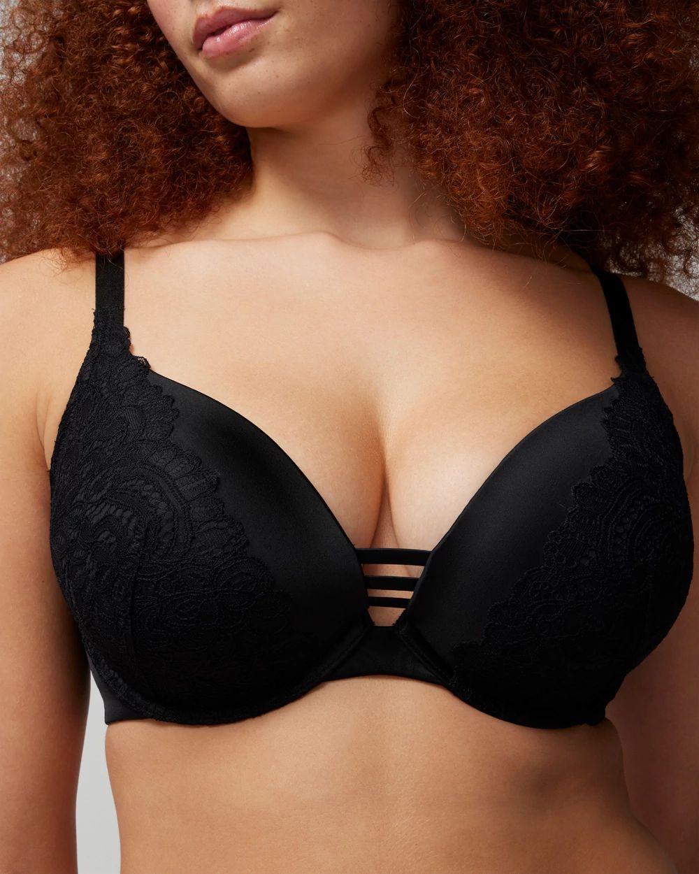 Stunning Push-up Plunge Bra with Lace