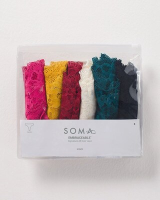Signature Lace Thong 6 Pack