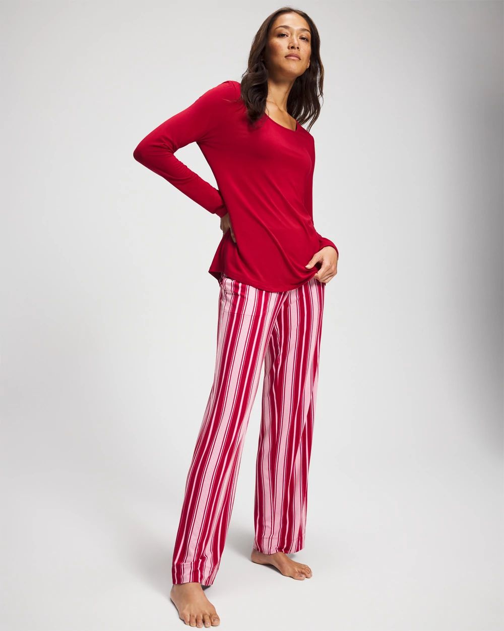 Cool Nights Packaged Long-Sleeve Pant Pajama Set
