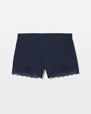 Lace Trim Pajama Shorts click to view larger image.
