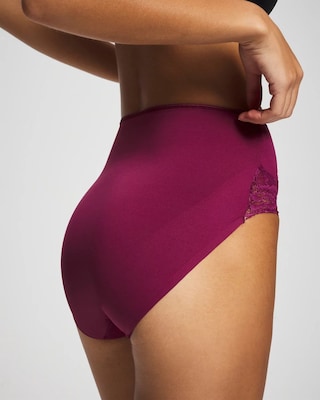 High-Waist Brief Panty with Lace click to view larger image.