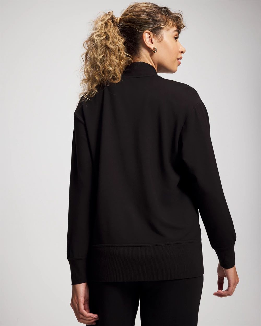 Ultrasoft Fleece Relaxed Button Up Cardigan click to view larger image.