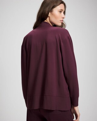 Ultrasoft Fleece Relaxed Button Up Cardigan click to view larger image.