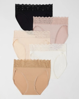 High-Leg Panty with Super Soft Enchanting Lace 5 pack