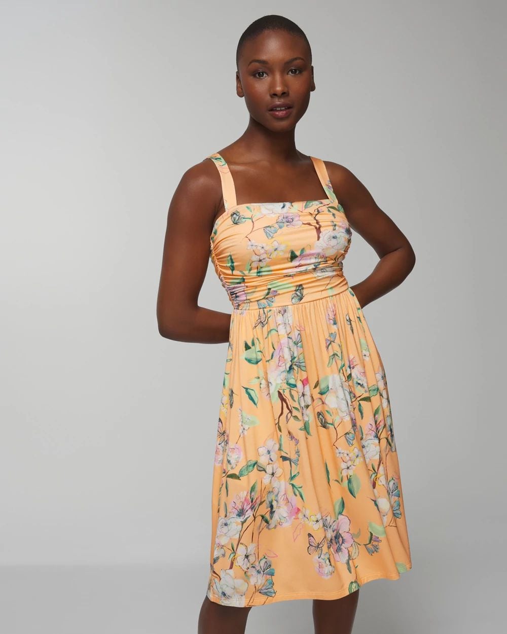 Soft Jersey Rouched Short Bra Dress