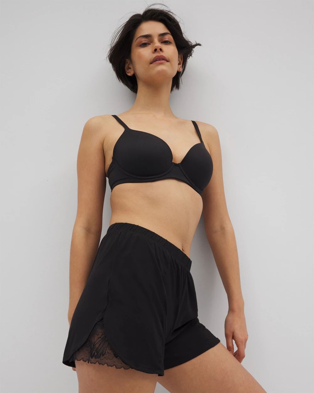 Cool Nights Lace Trim Pajama Shorts