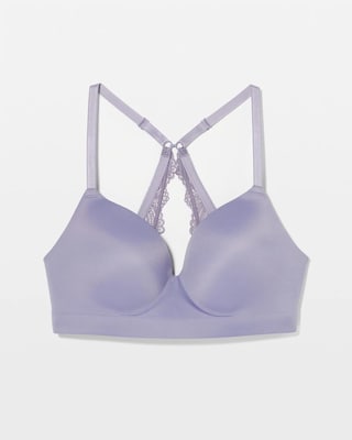 Luxe Wireless Bra with Lace Back click to view larger image.