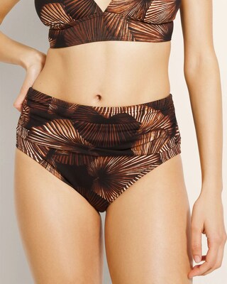 Ruched High-Waisted Bikini Bottoms click to view larger image.