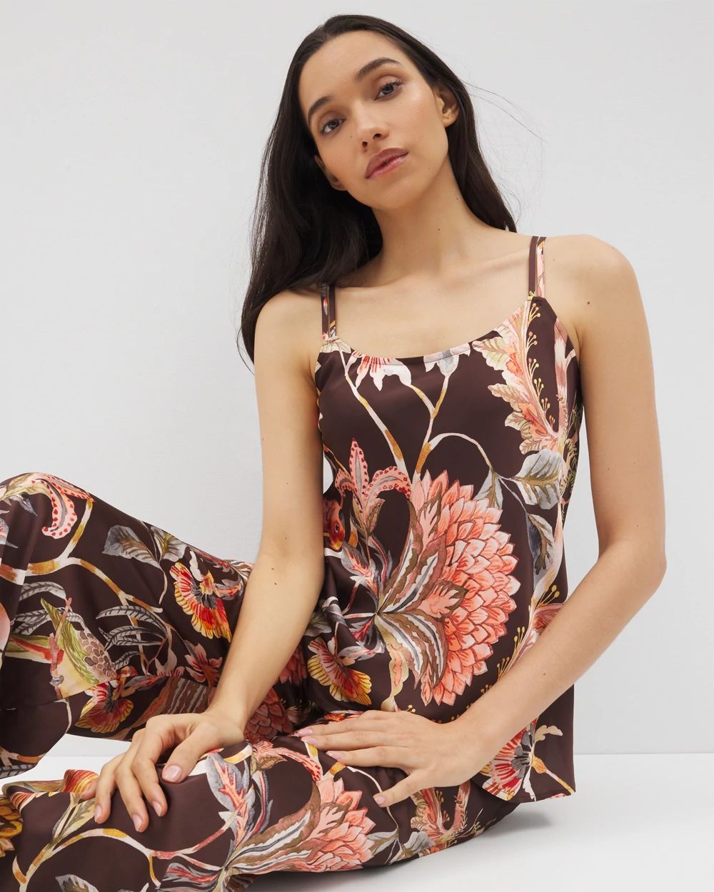 Satin Double Strap Pajama Cami
