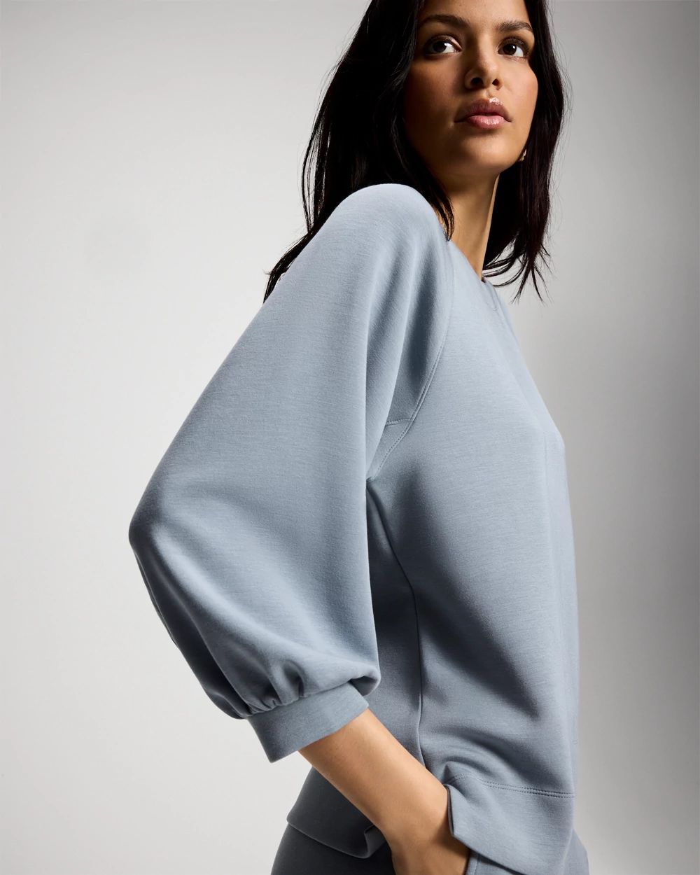 Modern Modal Relaxed 3/4 Sleeve Top click to view larger image.