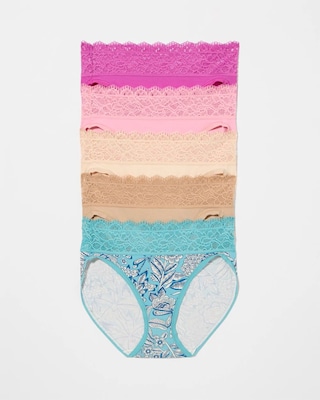 High-Leg Panty with Super Soft Enchanting Lace 5 pack