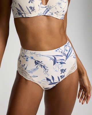 High-Waist Brief Panty with Lace