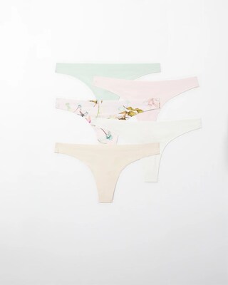 Soft Stretch Thong Panty 5 Pack