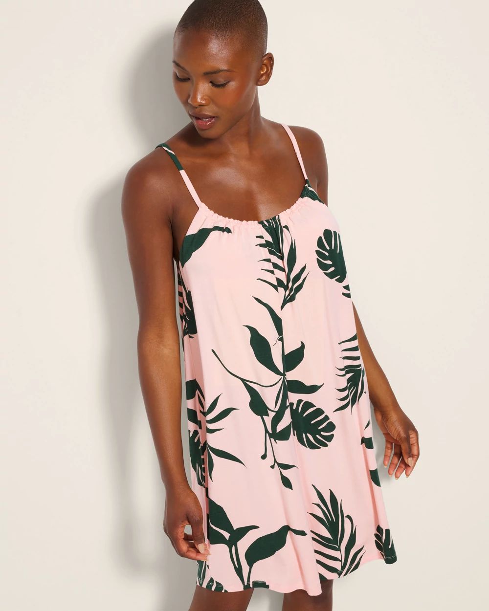 Cool Nights Shirred Neck Chemise