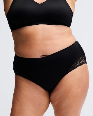 High-Waist Brief Panty with Lace