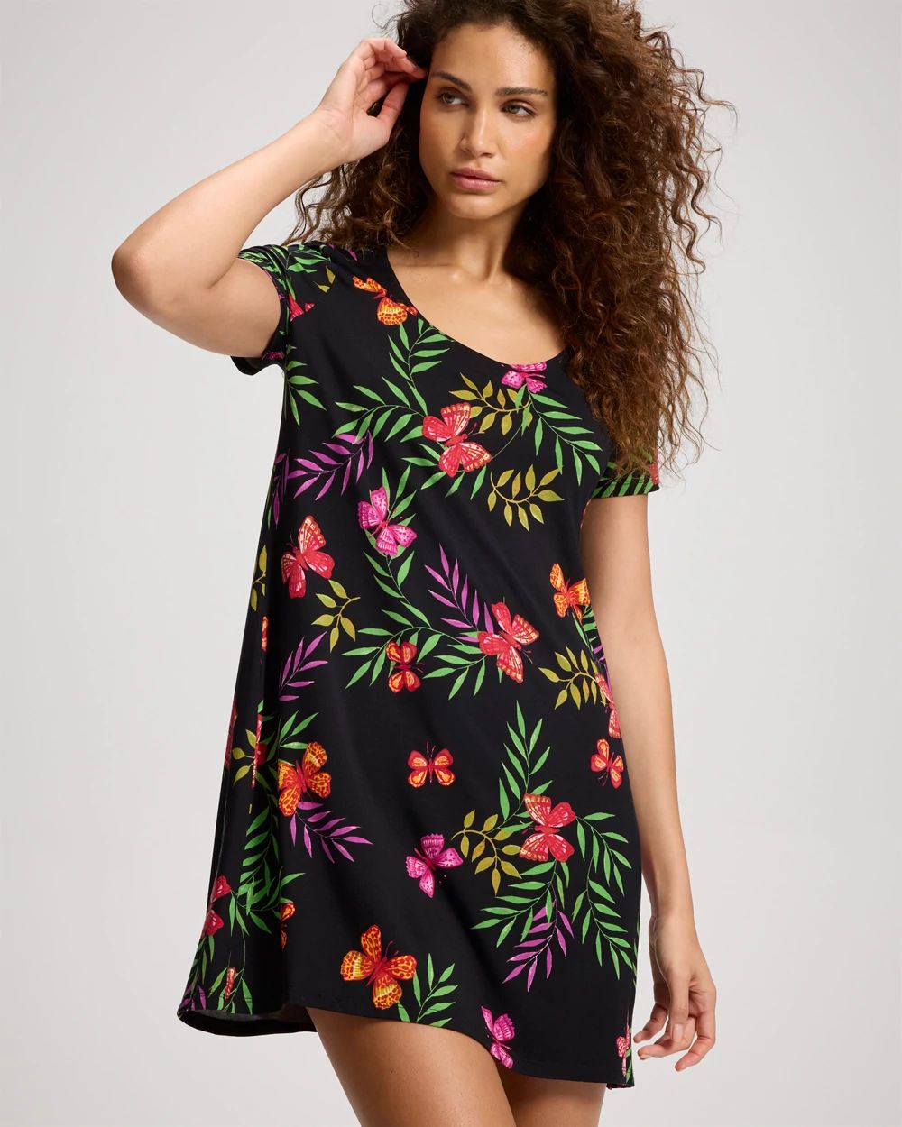 Cool Nights Short Sleeve Scoop Neck Sleepshirt