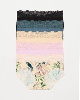Hipster Panty with Crochet Lace 5 Pack