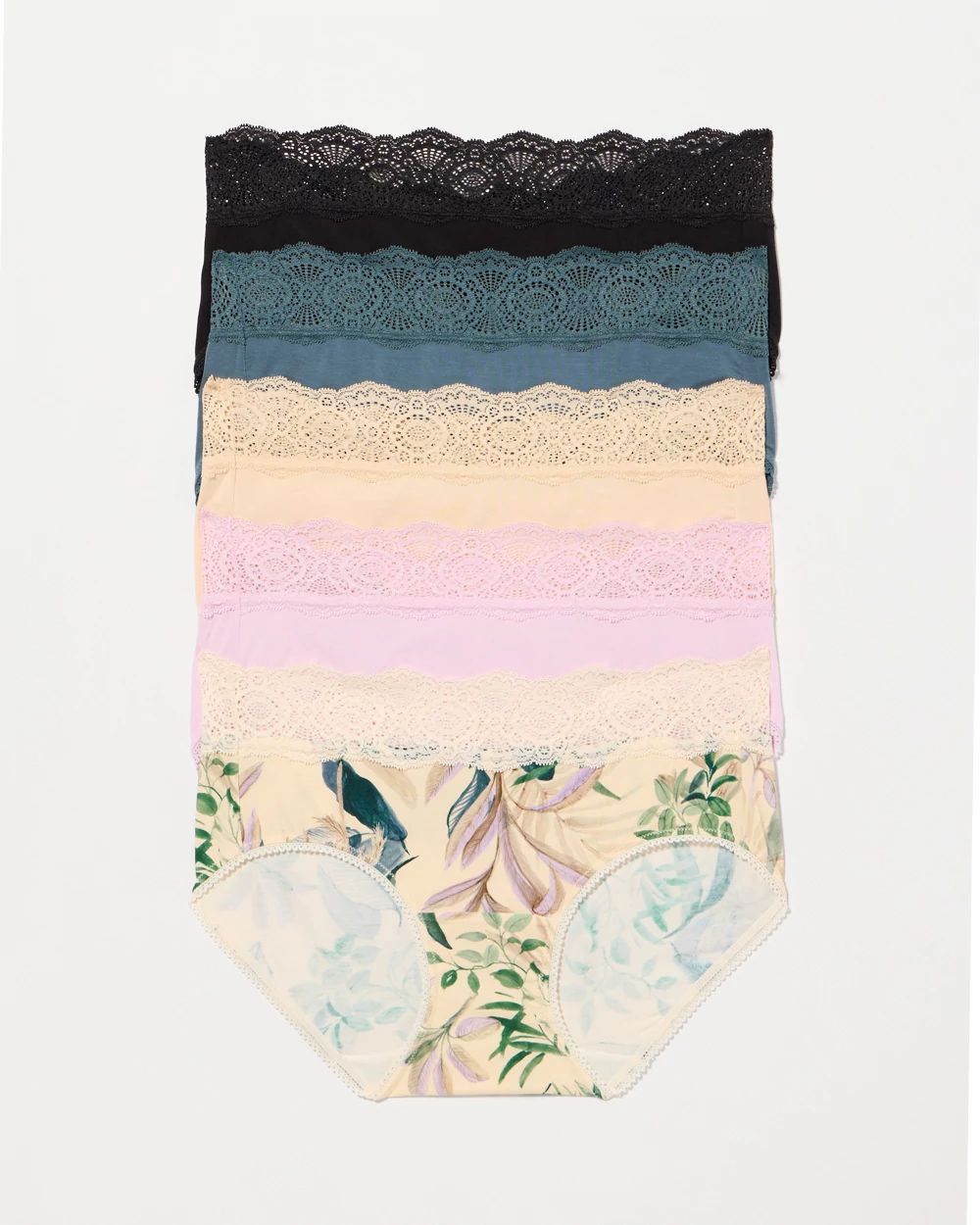 Embraceable Hipster Panty with Crochet Lace 5 Pack