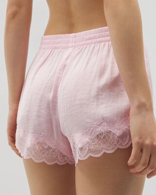 Lace Trim Pajama Shorts click to view larger image.