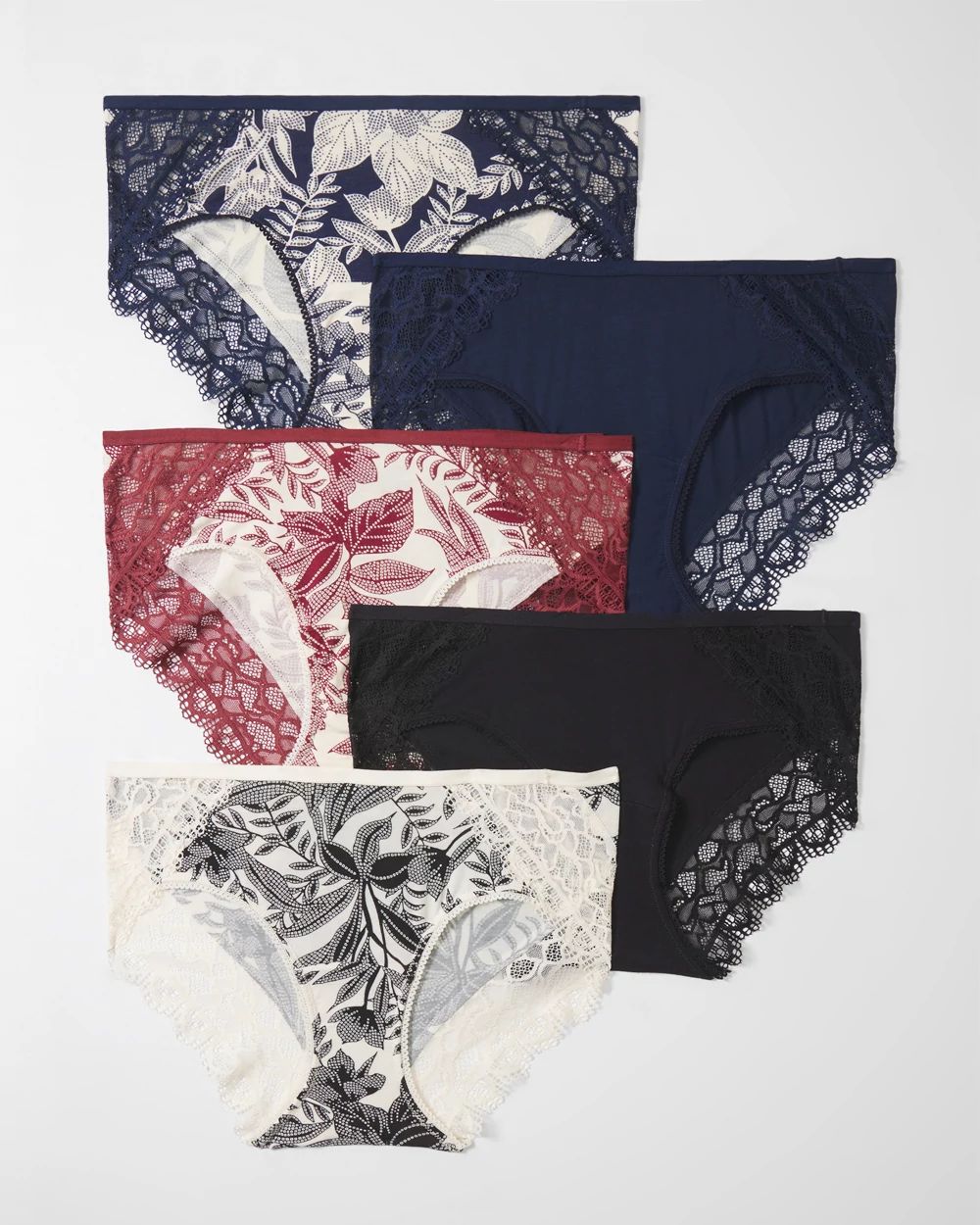Embraceable Hipster Panty with Enchanting Lace 5 Pack