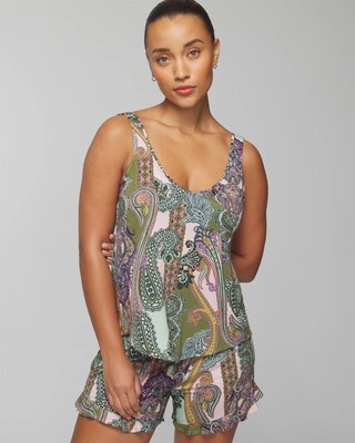 Pajama Tank With Piping
