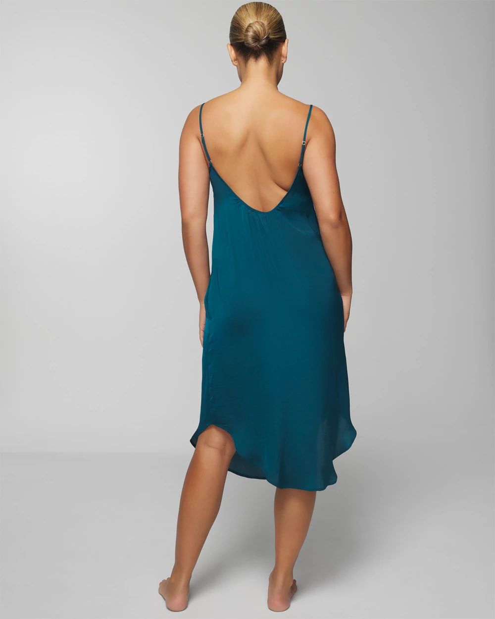 Crinkle Satin Midi Gown