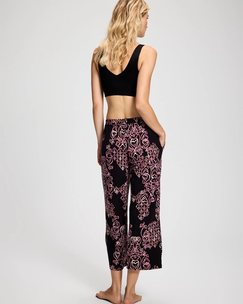 Cropped Pajama Pants click to view larger image.