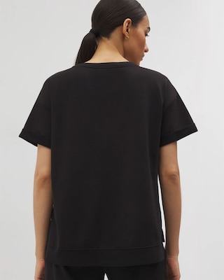 Essential Terry Relaxed Short Sleeve Top click to view larger image.