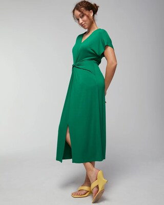Knot Front Midi Bra Dress