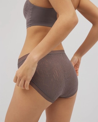 Soma High-Leg Panty with Stretch Lace click to view larger image.
